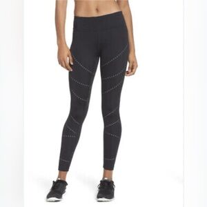 Zella Aero Reflect Run Ankle Leggings, Size Medium, Black